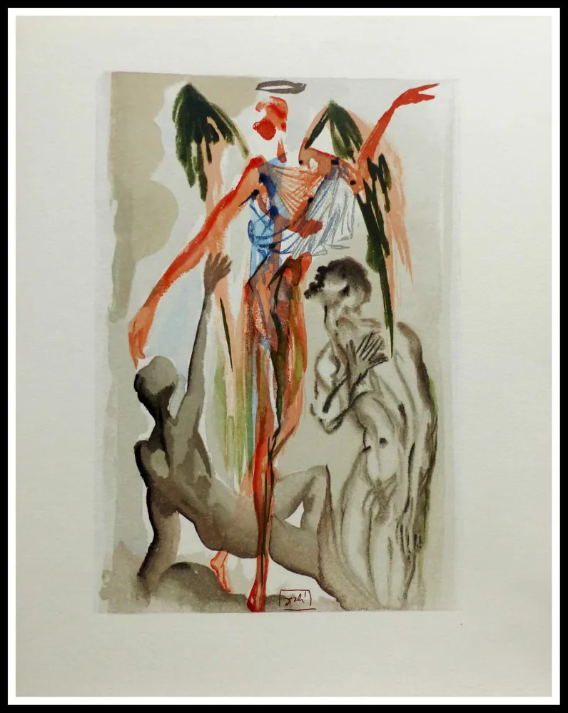 Woodcut Dali - LA DIVINE COMEDIE - Le paradis terrestre