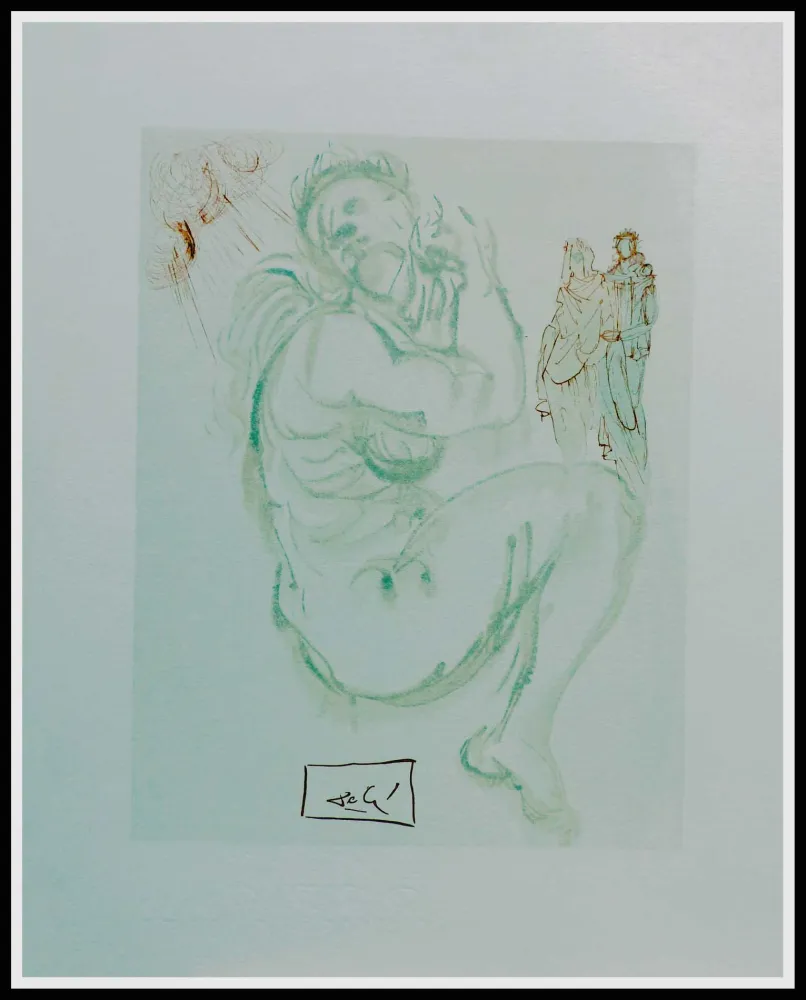 Woodcut Dali - LA DIVINE COMEDIE - Le songe de Dante