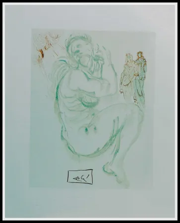 Woodcut Dali - LA DIVINE COMEDIE - Le songe de Dante