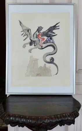 Woodcut Dali - LA DIVINE COMEDIE - Les usuriers