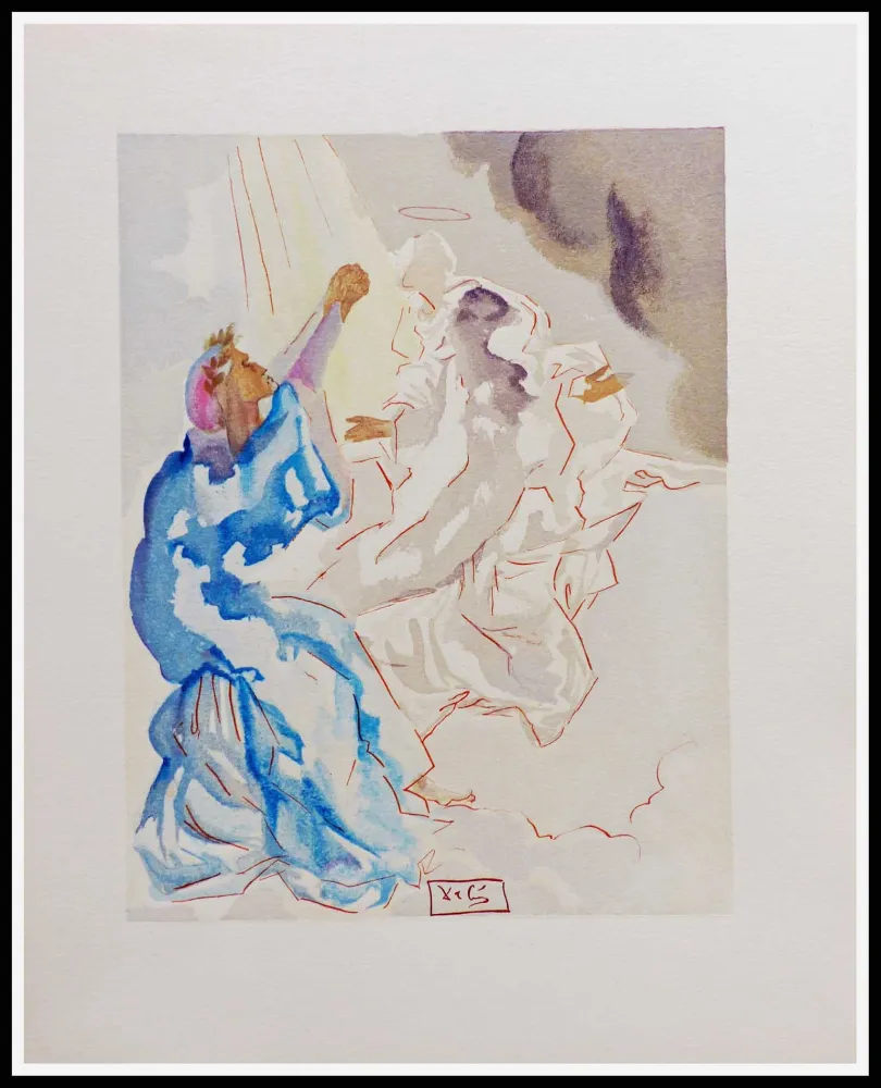 Woodcut Dali - LA DIVINE COMEDIE - Nouvel aspect de Béatrice