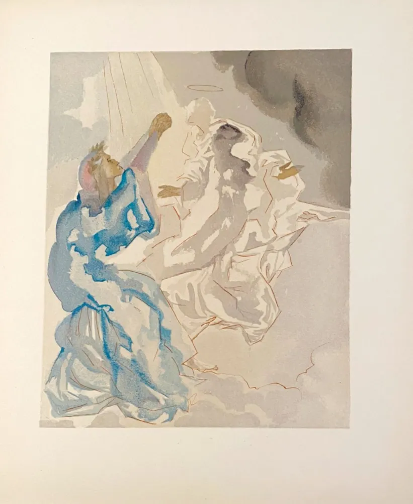 Woodcut Dali - La Divine Comédie - Paradis 05 - Nouvel aspect de Béatrice