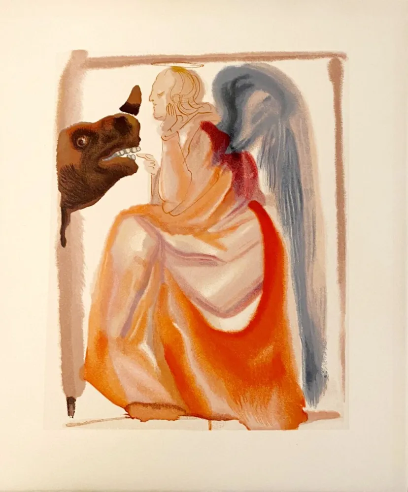 Woodcut Dali - La Divine Comédie - Paradis 06 - Le ciel de Mercure