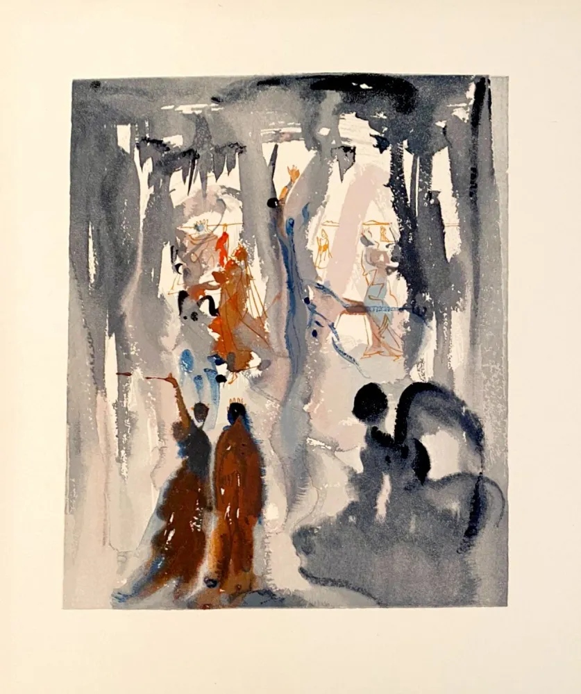 Woodcut Dali - La Divine Comédie - Paradis 13 - Ainsi fut créée la Terre