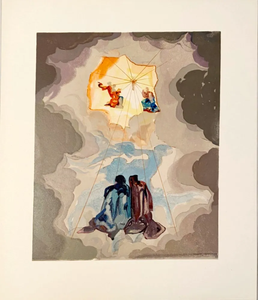 Woodcut Dali - La Divine Comédie - Paradis 15 - Extase de Dante