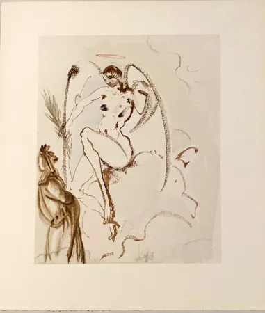 Lithograph Dali - La Divine Comédie - Paradis 31 - L'Archange Gabriel