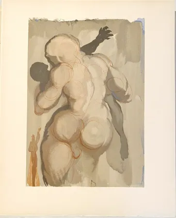 Woodcut Dali - La Divine Comédie - Purgatoire 06 - Les morts par violence