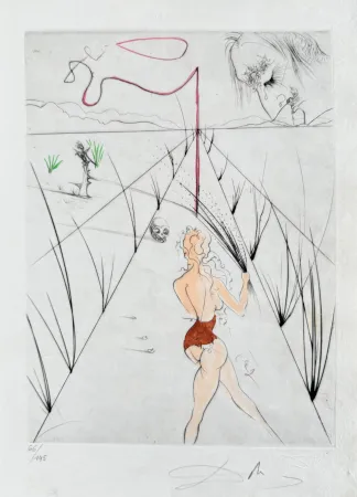 Etching Dali - La Femme au fouet
