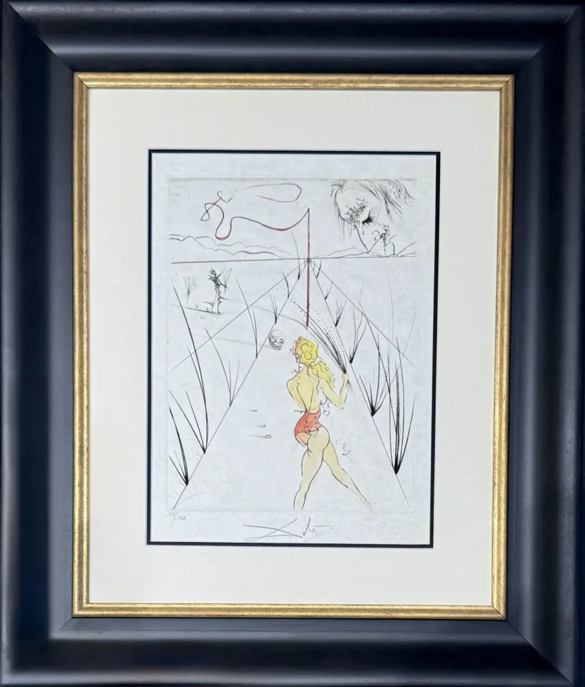 Etching Dali - La femme au fouet