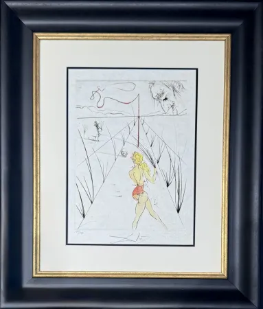 Etching Dali - La femme au fouet