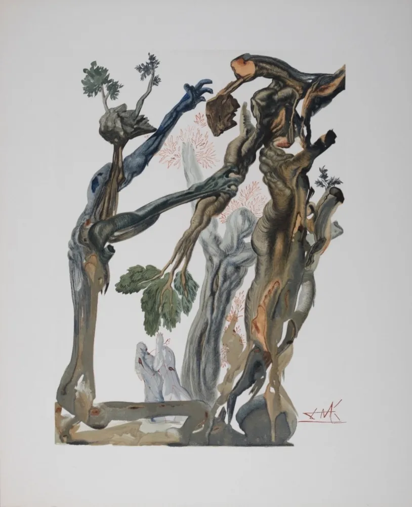 Lithograph Dali - La forêt des sucidés