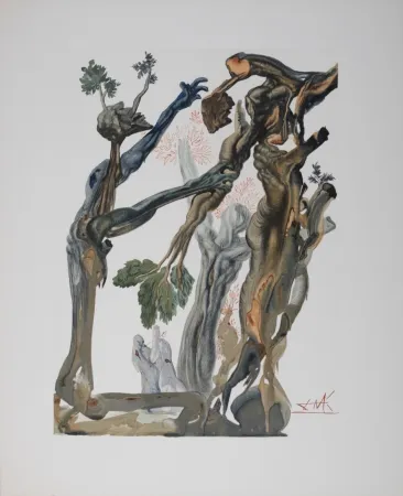 Lithograph Dali - La forêt des sucidés