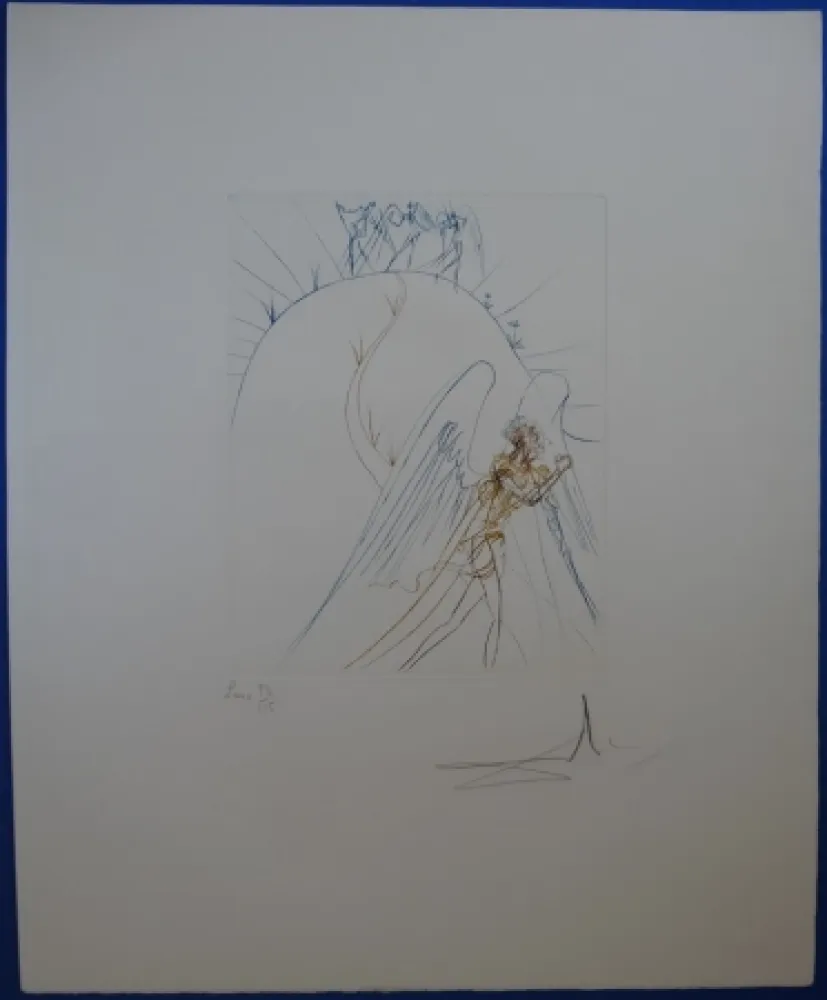 Engraving Dali - La Fuite de Satan