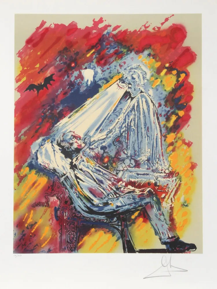 Lithograph Dali - La Lumiere de la Guerison (The Dentist)