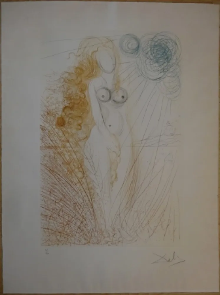 Engraving Dali - La Naissance de Vénus