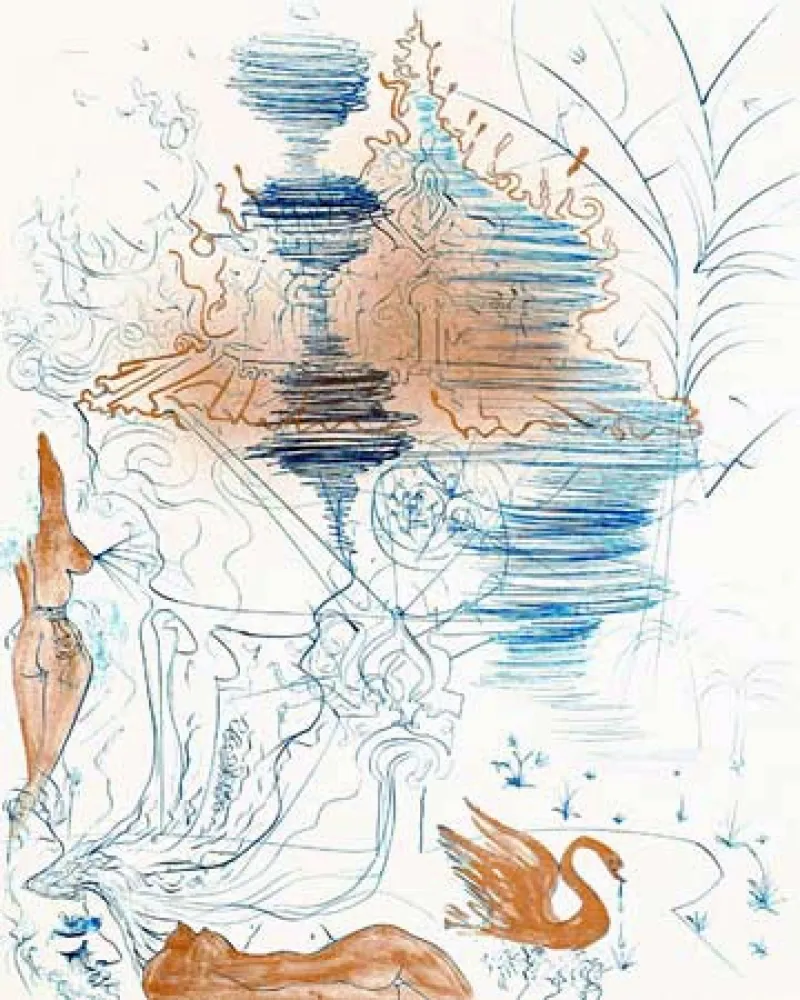 Etching Dali - La Pagode (The Pagoda)