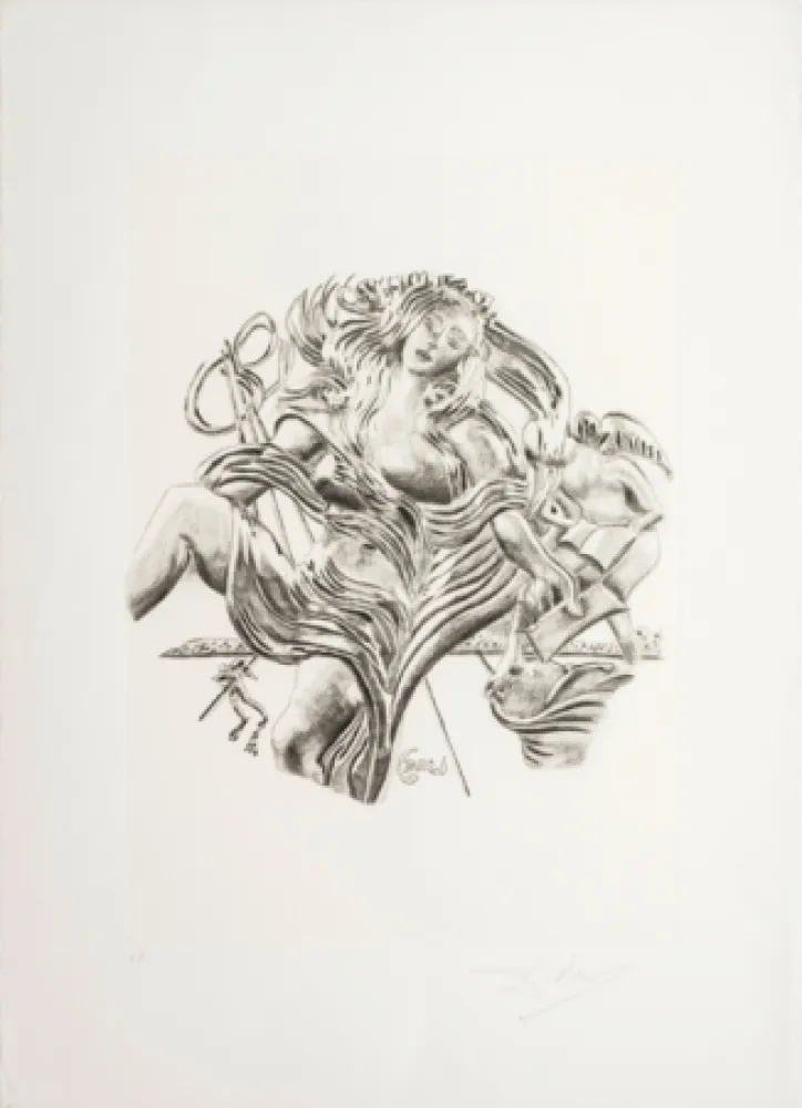 Lithograph Dali - La Poesia