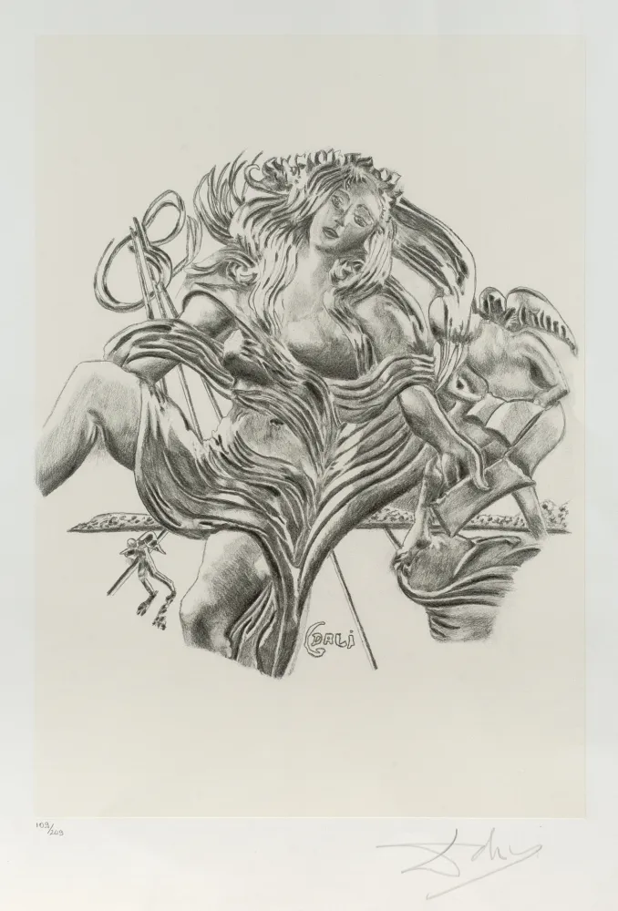 Lithograph Dali - La poesía