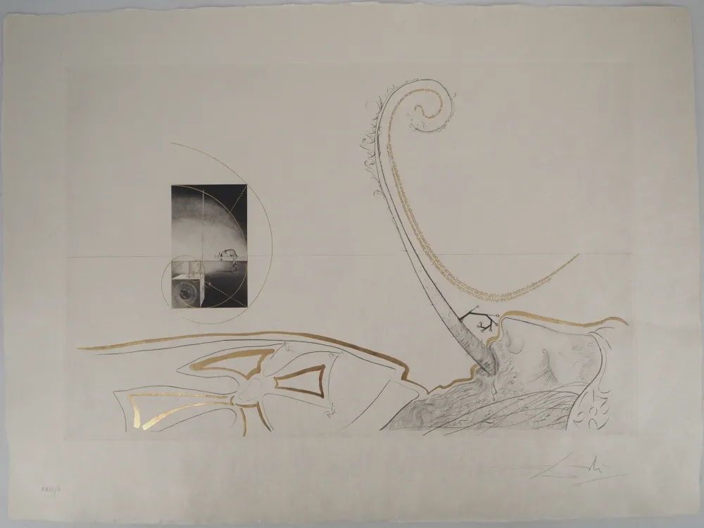 Etching Dali - La Quête du Graal