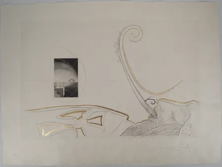 Etching Dali - La Quête du Graal