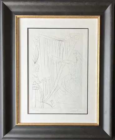 Etching Dali - La Reine Iseult et sa fille