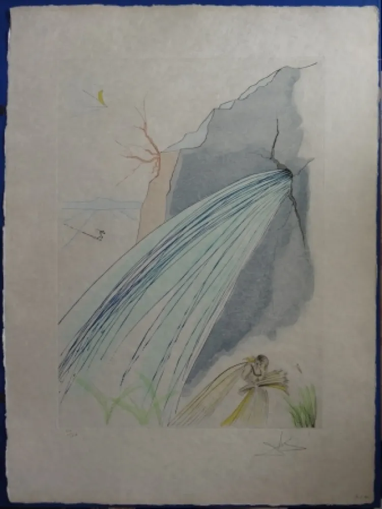 Engraving Dali - La source