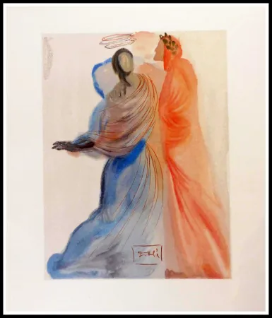 Woodcut Dali - La splendeur de Béatrice