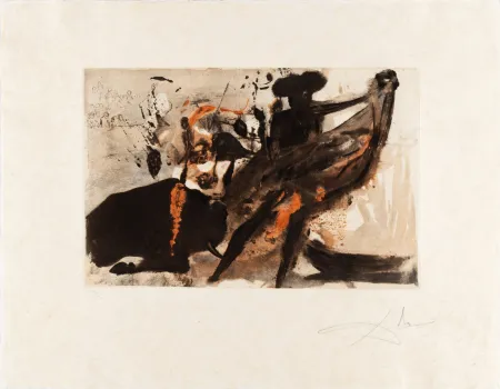 Rotogravure Dali - La Tauromachie Individuelle (Bullfight)