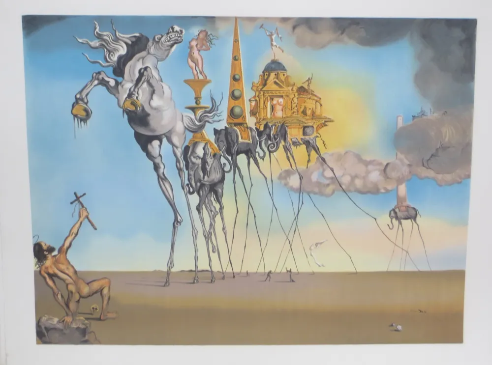 Lithograph Dali - La tentation de st Antoine