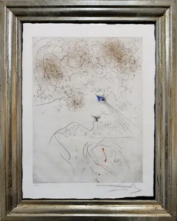 Drypoint Dali - La Tête 