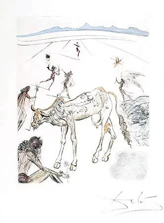 Etching Dali - La Vache Sacre (The Sacred Cow)