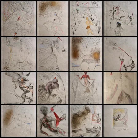 Etching Dali - La Venus aux Fourrures Complete Suite