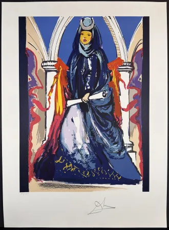 Lithograph Dali - Lady Blue