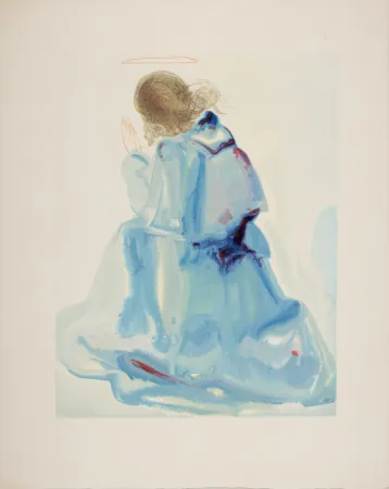 Woodcut Dali - L'Ange, 1963