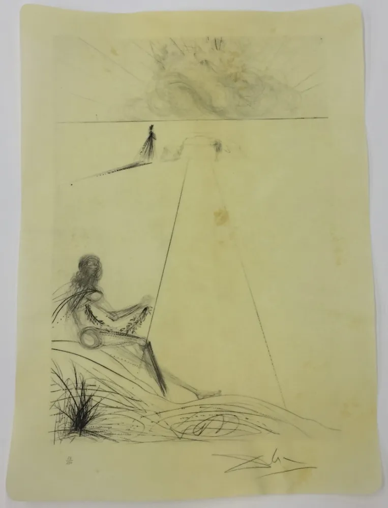 Drypoint Dali - L'arriée de la mousson le bucher le bicéphale