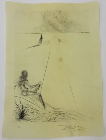 Drypoint Dali - L'arriée de la mousson le bucher le bicéphale