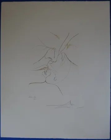 Engraving Dali - Le Baiser