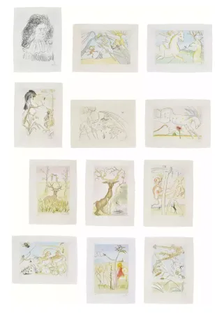 Pochoir Dali - Le Bestiaire de La Fontaine