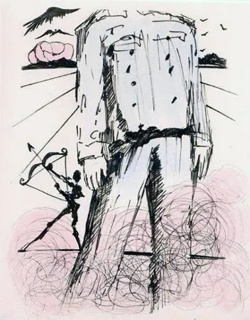 Etching Dali - Le bust de Mao