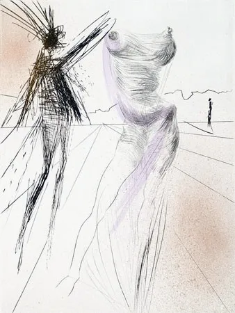 Etching Dali - Le buste