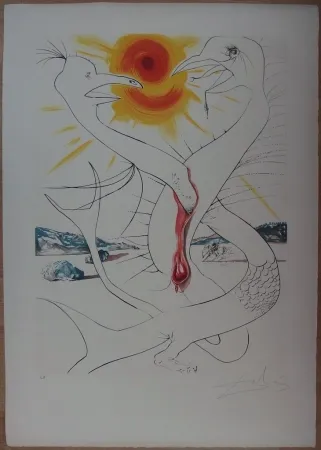 Engraving Dali - Le Caducée de Mars