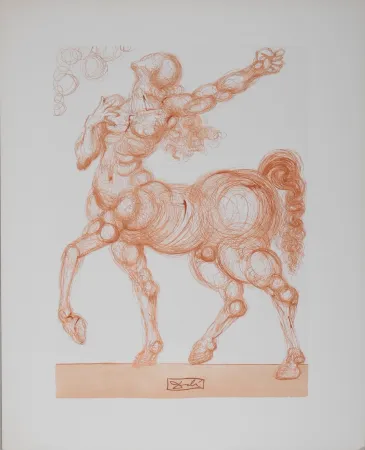 Lithograph Dali - Le Centaure