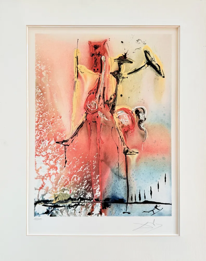 Lithograph Dali - Le chavelier Moyenâgeux
