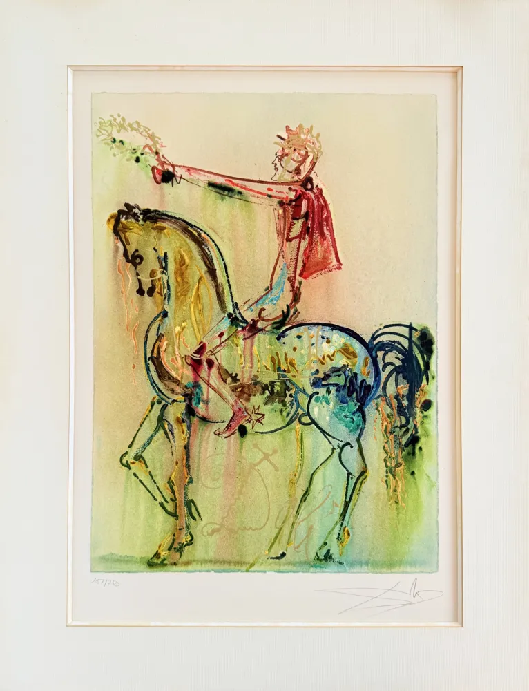 Lithograph Dali - Le Chavelier Roman