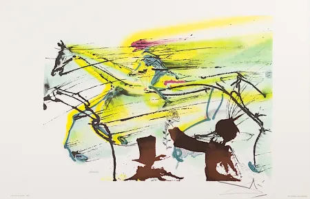 Lithograph Dali - Le Cheval de Course (Race Horse)