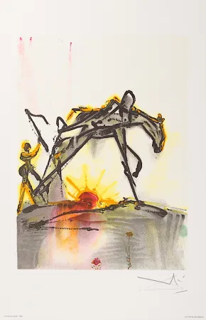 Lithograph Dali - Le Cheval de Labeur (The Horse of Labor)
