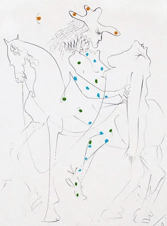 Etching Dali - Le cheval de Picasso
