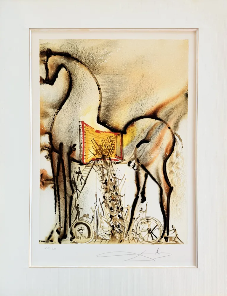 Lithograph Dali - Le cheval de Troie