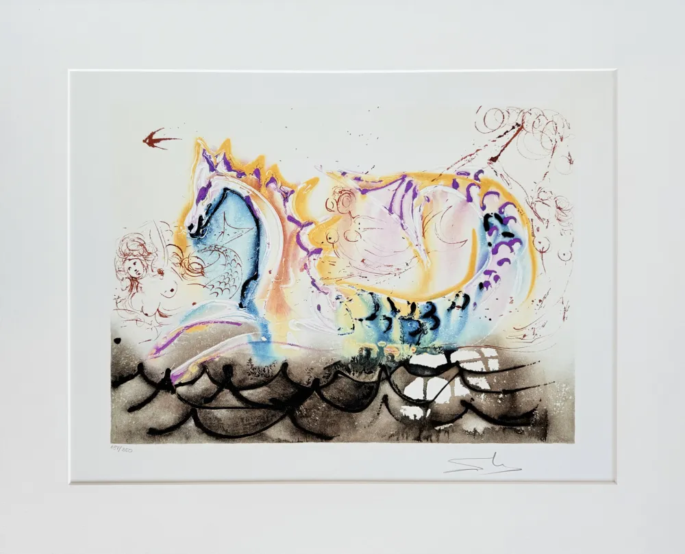 Lithograph Dali - Le cheval marin