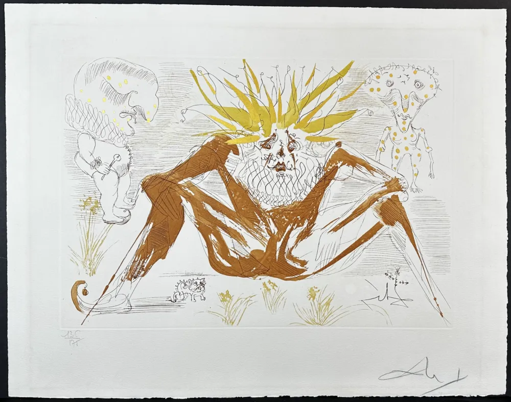 Etching Dali - Le Cirque Le Fou (Clown)
